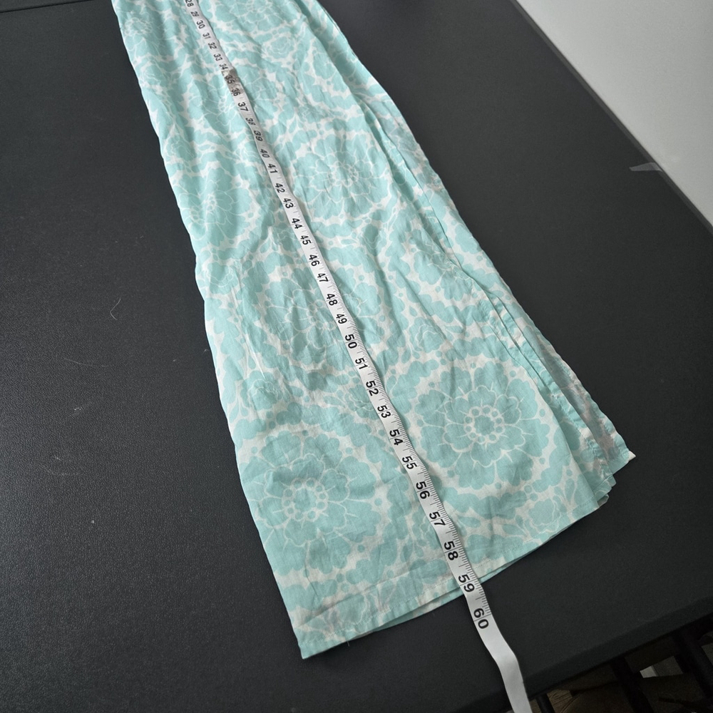 Boden Womens Floral Kaftan Maxi Shirt Dress 6L Blue Cotton Sheer Boho Beachy NWT - Picture 8 of 8
